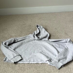 PLT gray crop hoodie